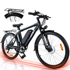 ZNH Electric Bike, Electric Mountain Bike 26 In. 350W Commuter Bicycle, Adult Ebike with Removable 36V/10AH Battery,  21-Speed Gears, Black