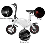 350W Folding Electric Bicycle with 15Mile RanCollapsible Lightweight Aluminum E-Bike -in 36V 6AH Lithium-Ion Battery, APP Speed Setting and Handlebar Display (White-6AH)