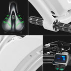 350W Folding Electric Bicycle with 15Mile RanCollapsible Lightweight Aluminum E-Bike -in 36V 6AH Lithium-Ion Battery, APP Speed Setting and Handlebar Display (White-6AH)