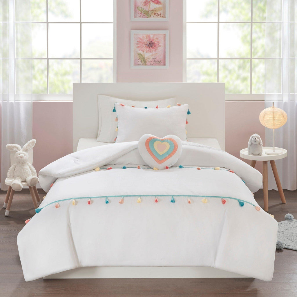 Home Essence Kids Jamie Tassel Cute and Simple Comforter Set