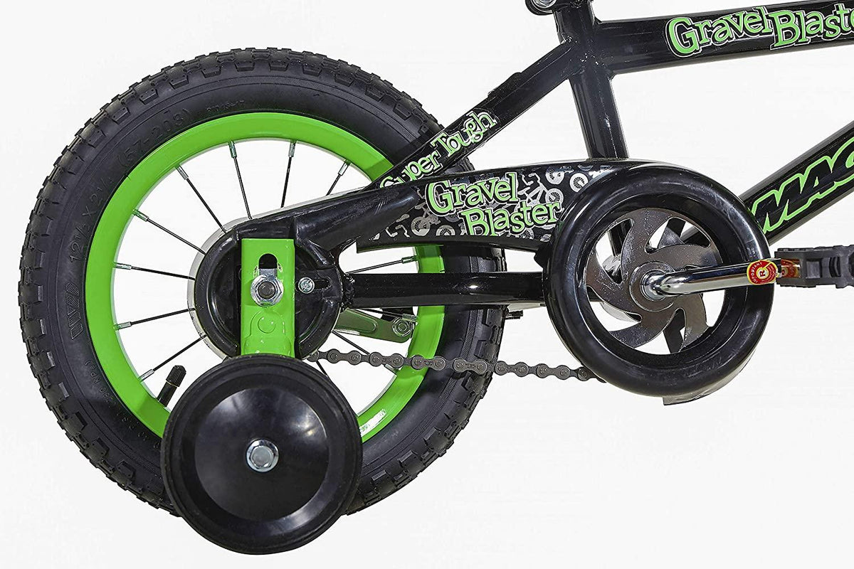 Dynacraft Magna Kids Bike Boys 12 Inch Wheels with Training Wheels in Red, Blue and Green for Ages 2 Years and Up