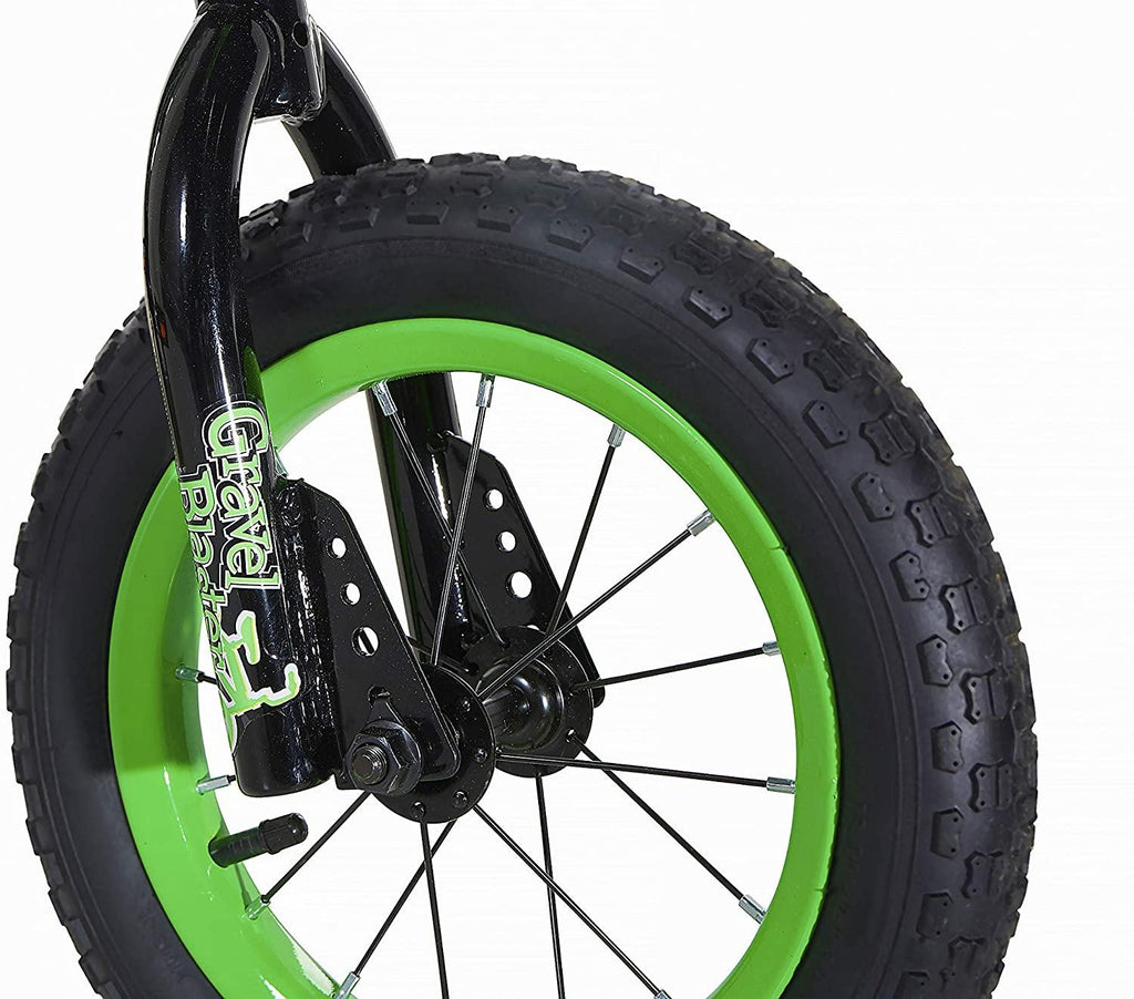 Dynacraft Magna Kids Bike Boys 12 Inch Wheels with Training Wheels in Red, Blue and Green for Ages 2 Years and Up