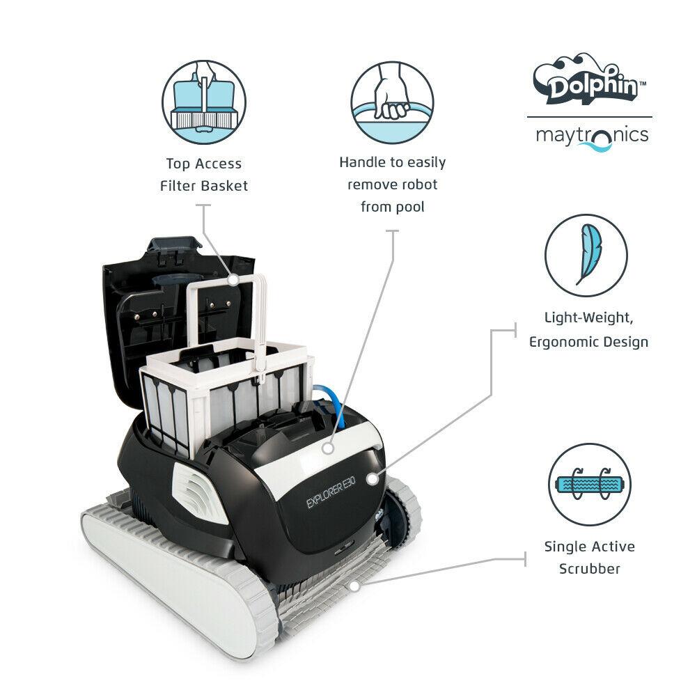 dolphin explorer e30 robotic pool cleaner 88886240-xp