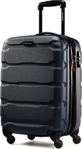 Omni Pc Hardside Expandable Luggage with Spinner Wheels (Navy, Checked-Large 28-Inch)