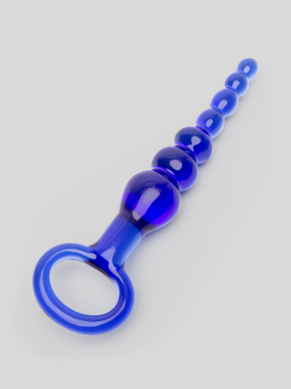 Lovehoney Sensual Glass Anal Beads, Blue
