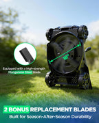 18" Electric Lawn Mower, 40V Cordless Lawn Mower with 2x8.0Ah Batteries &amp; Charger, Brushless Motor, 2-in-1 Mulching &amp; Bagging, 6-Position Height Adjustment, for Medium Yards