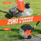 20V 13 Inch Electric Lawn Mower and 12 Inch Cordless Weed Wacker and 600CFM Cordless Leaf Blower Combo, Cordless Lawn Mower Set with 2 x 4.0Ah &amp; 2 x 3.0Ah Batteries and Dual Chargers
