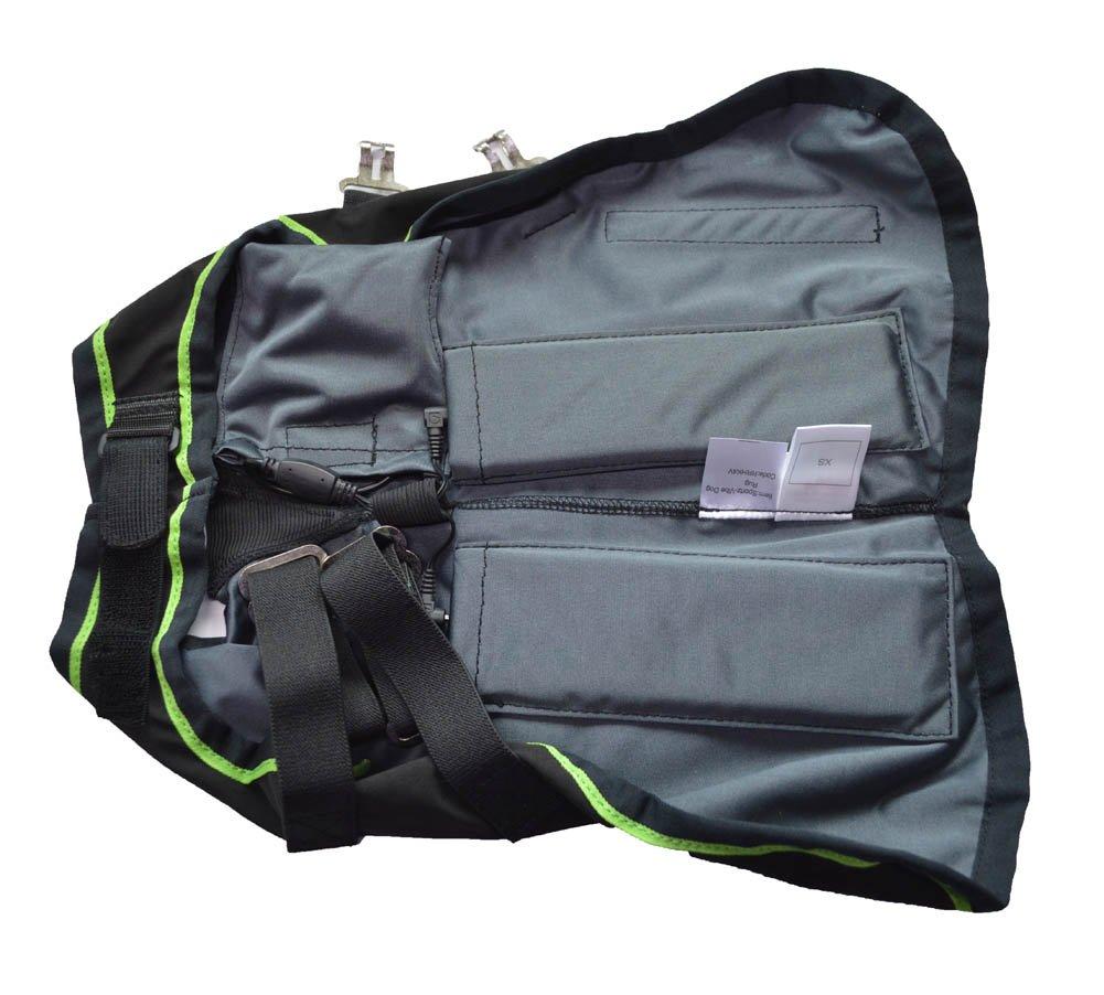 Horseware Ireland - Sportz-Vibe MessaTherapy Dog Coat - Black &amp; Green - XS