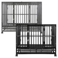 Smith Heavy Duty Dog Cage, 42-Inch, Hammered Silver