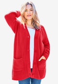 long-sleeve shaker cardigan sweater