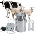 limeid 7l electric milking machine for goat cow stainless steel vacuum pump bucket automatic portable livestock for farm household goat milker,forgoats