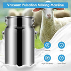 limeid 7l electric milking machine for goat cow stainless steel vacuum pump bucket automatic portable livestock for farm household goat milker,forgoats