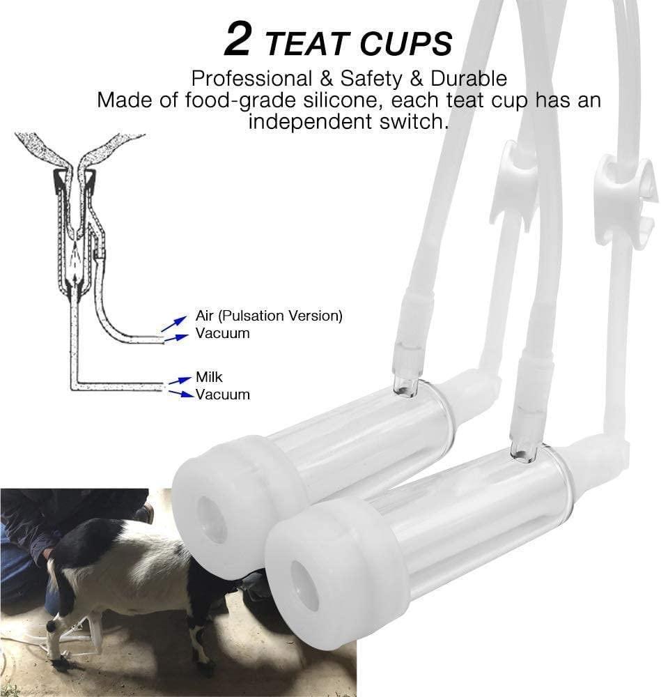 limeid 7l electric milking machine for goat cow stainless steel vacuum pump bucket automatic portable livestock for farm household goat milker,forgoats