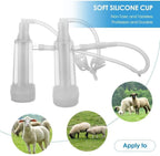 limeid goat milking machine 7l electric vacuum pulsation suction pump milker machine auto-stop device for cow goat sheep livestock household farm stainless steel food grade bucket milking device