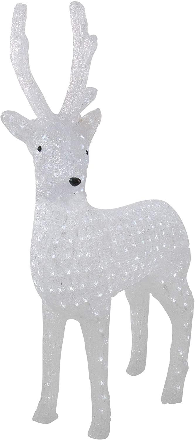 Northlight 41" Pre-lit Acrylic Reindeer Decoration-White LED Lights