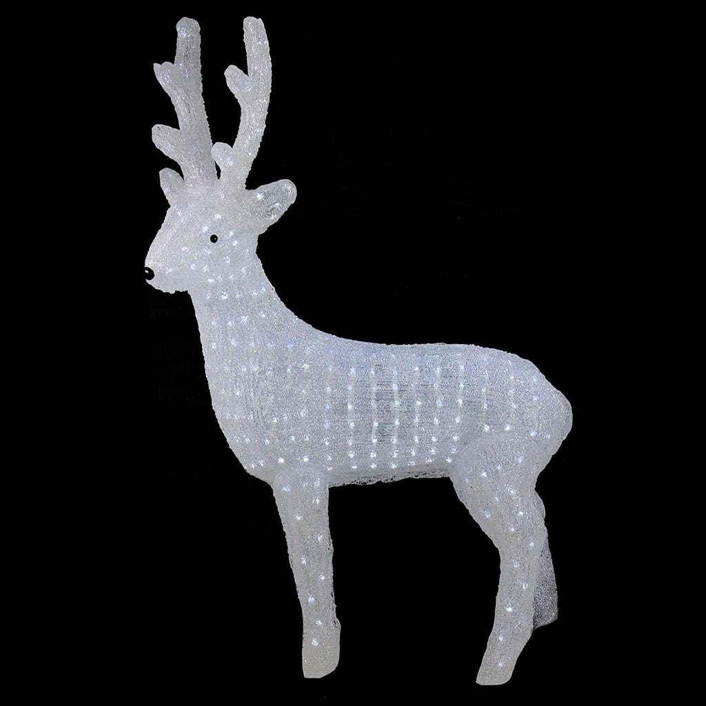 Northlight 41" Pre-lit Acrylic Reindeer Decoration-White LED Lights