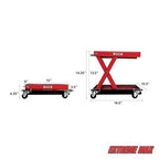 Extreme Max 1100 lb. Wide Motorcycle Scissor Jack with Dolly