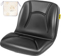 vevor universal kubota seat replacement, compact high back tractor seat, black vinyl forklift seat, 17.8" x 16" x 19" skid steer seat with pre-drilled holes, fit forklift, tractor, skid loader