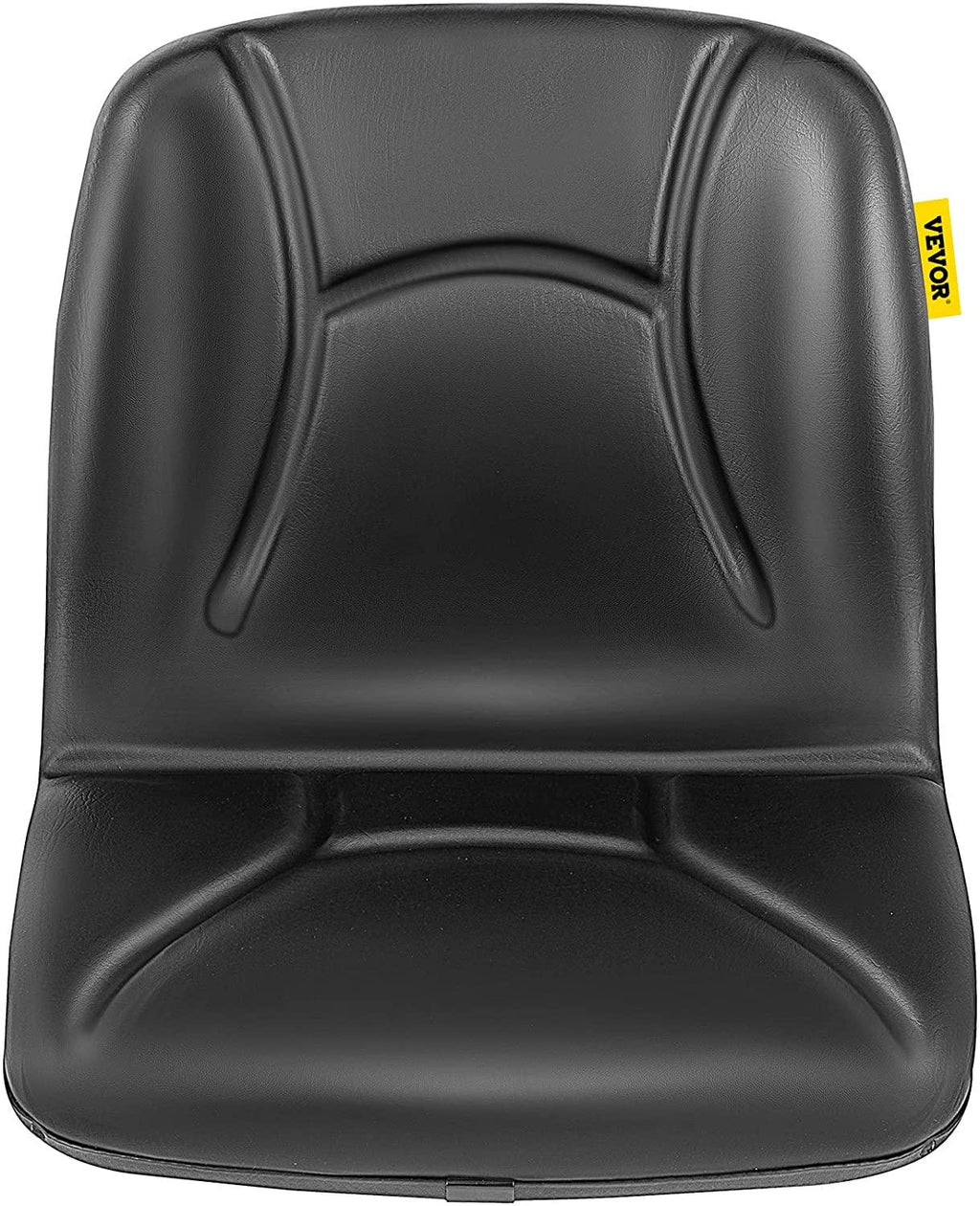vevor universal kubota seat replacement, compact high back tractor seat, black vinyl forklift seat, 17.8" x 16" x 19" skid steer seat with pre-drilled holes, fit forklift, tractor, skid loader