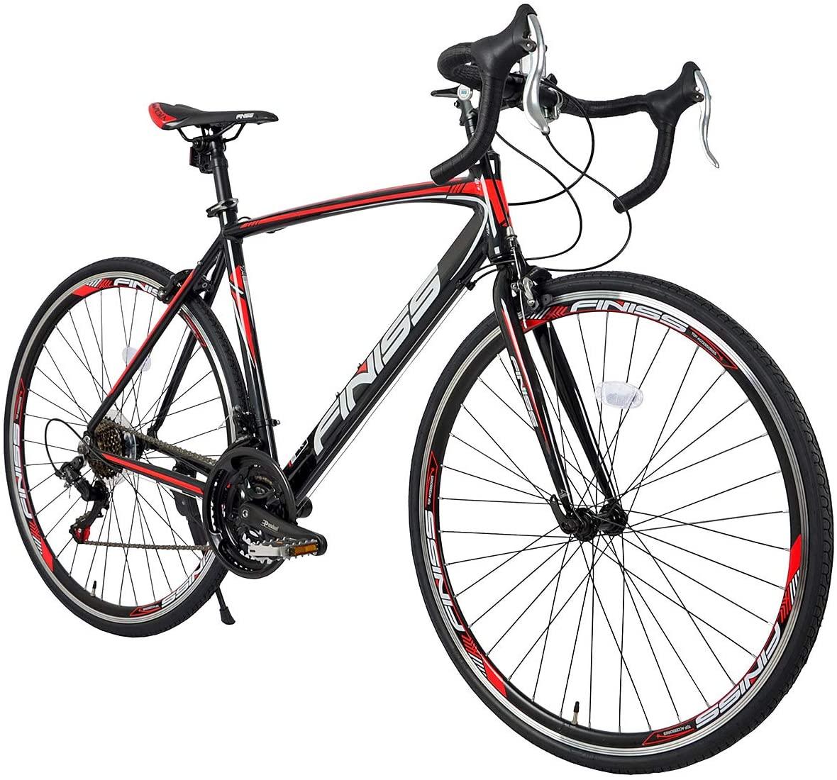 AURORAELIGHT 21 Speed Road Bike 700C Wheels Road Aluminum Bicycle Dual Disc Brake