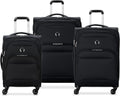 Sky Max 2.0 Softside Expandable Luggage with Spinner Wheels, Black, 3 Piece Set