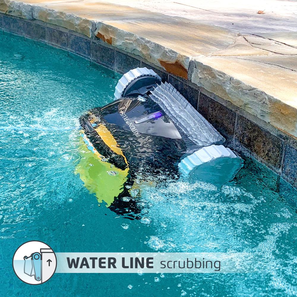 dolphin triton ps plus wifi operated robotic pool [vacuum] cleaner - ideal for in ground swimming pools up to 50 feet - powerful suction to pick up small debris - easy to clean top load filter basket