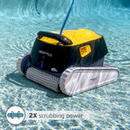 dolphin triton ps plus wifi operated robotic pool [vacuum] cleaner - ideal for in ground swimming pools up to 50 feet - powerful suction to pick up small debris - easy to clean top load filter basket