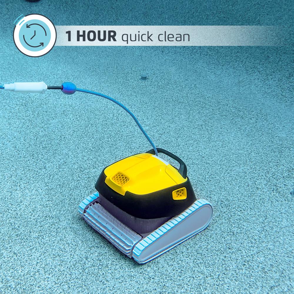 dolphin triton ps plus wifi operated robotic pool [vacuum] cleaner - ideal for in ground swimming pools up to 50 feet - powerful suction to pick up small debris - easy to clean top load filter basket
