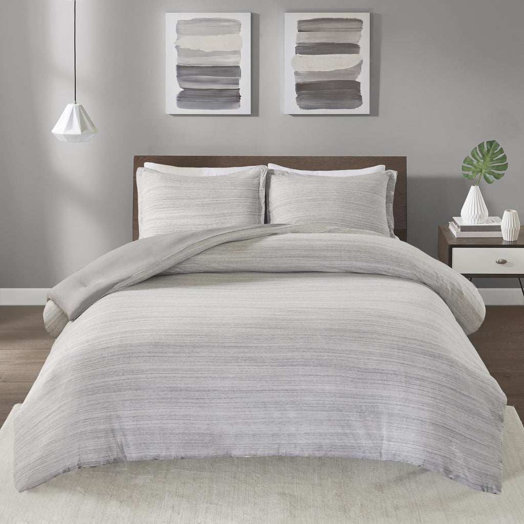 Home Essence Apartment Space Dyed MelanCotton Jersey Knit Comforter Set