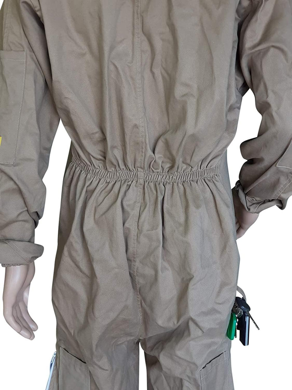oz armour beekeeping suit khaki heavy duty poly cotton suit bee costume with 2 hoods fencing/folding veil &amp; round brim hat (5x-l)