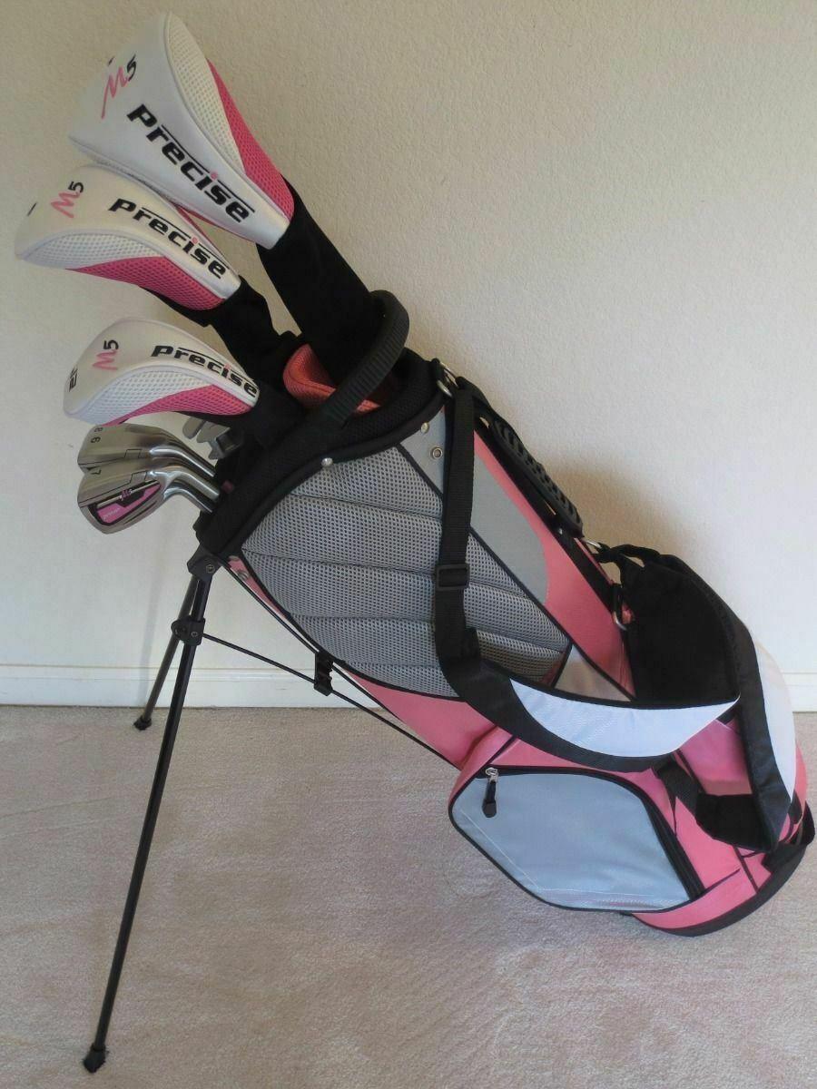 Womens Petite Complete Custom Made Golf Set Clubs for Ladies 5'0"-5'5" Tall Taylor Fit Driver, Wood, Hybrid, Irons, Putter, Bag Beautiful Cotton Candy Color