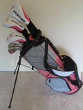 Womens Petite Complete Custom Made Golf Set Clubs for Ladies 5'0"-5'5" Tall Taylor Fit Driver, Wood, Hybrid, Irons, Putter, Bag Beautiful Cotton Candy Color