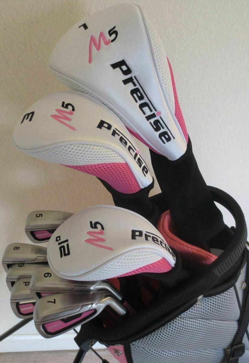 Womens Petite Complete Custom Made Golf Set Clubs for Ladies 5'0"-5'5" Tall Taylor Fit Driver, Wood, Hybrid, Irons, Putter, Bag Beautiful Cotton Candy Color