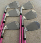 Womens Petite Complete Custom Made Golf Set Clubs for Ladies 5'0"-5'5" Tall Taylor Fit Driver, Wood, Hybrid, Irons, Putter, Bag Beautiful Cotton Candy Color