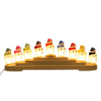 Shiny Brite SNOWMAN CANDOLIER Plastic Electric 9 Lights Christmas 4027595