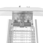 42000 BTU Stainless Steel Material Pyramid Glass Tube Flame Outdoor Heater with Long Strips of Flame with Aluminum Top Reflector Shield Heating Up to 115 Square feet