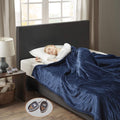 Gracie MIlls Elect Electric Blanket with 20 Heat Level Setting Controller Twin: 62x84" Indigo -WR54-1759