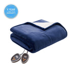 Gracie MIlls Electric Blanket w/Heat Level Controllers Queen: 84x90" Indigo -WR54-1761