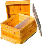 yyhj bee box,beehive complete kit,10 frames wooden beekeeping house bee hives boxes,beehive kit dipped in 100% beeswax,beehives and supplies starter kit for beekeepers