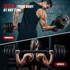 30kg Adjustable Dumbbell Set Barbell Exercise Fitness Equipment Sport Supplies for Building Body Weight Loss