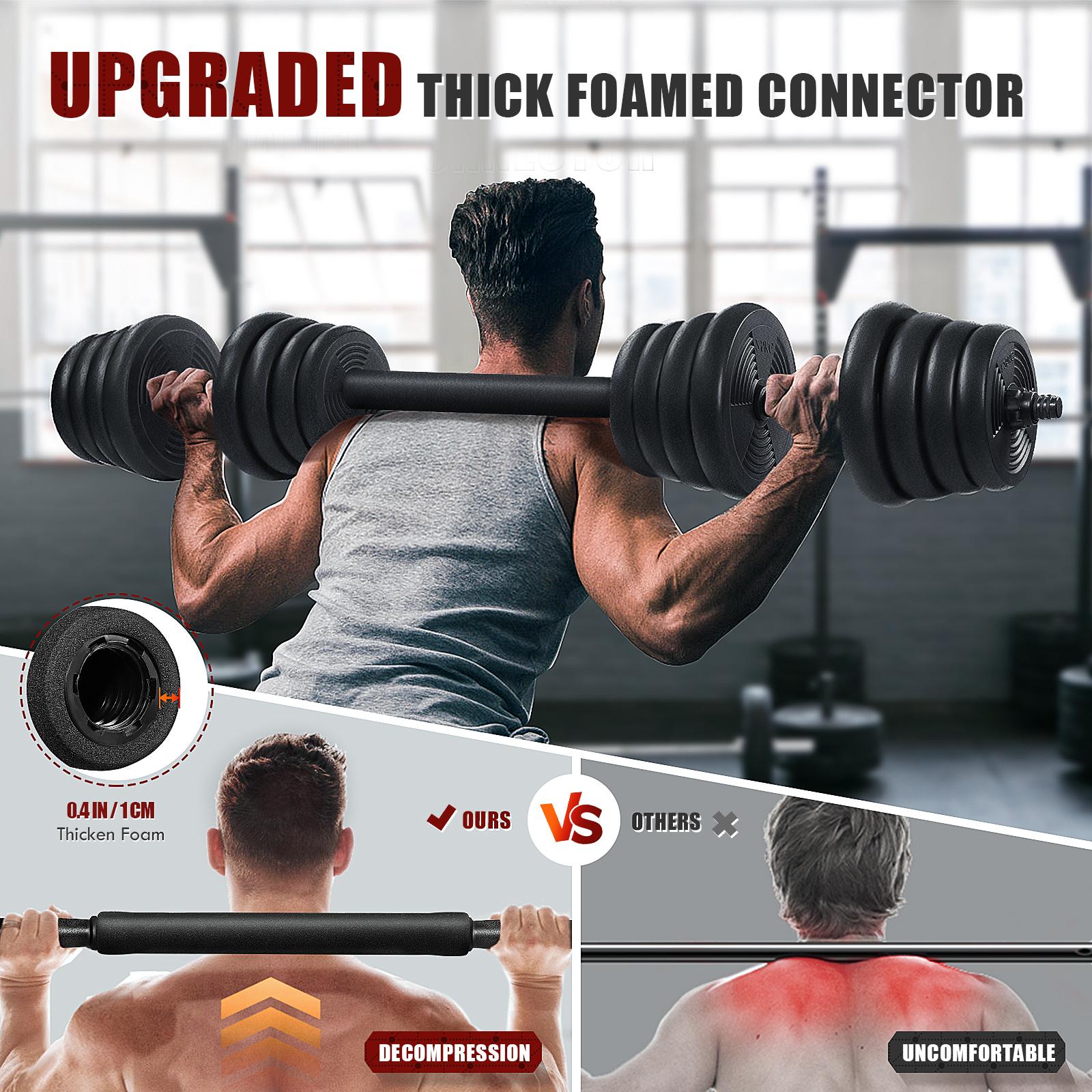 30kg Adjustable Dumbbell Set Barbell Exercise Fitness Equipment Sport Supplies for Building Body Weight Loss