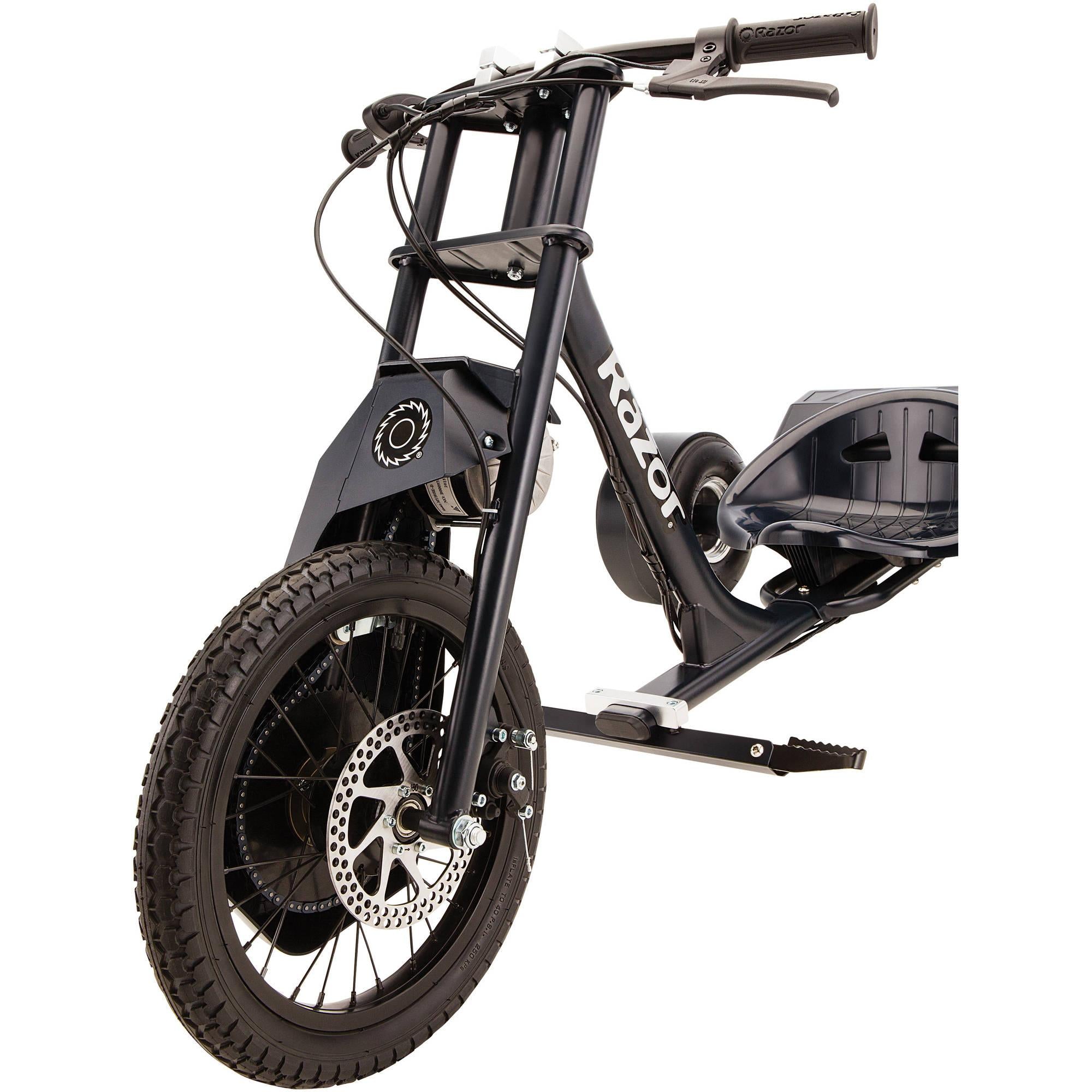 DXT Electric Drift Trike Black- Adjustable Seat and Variable Speed