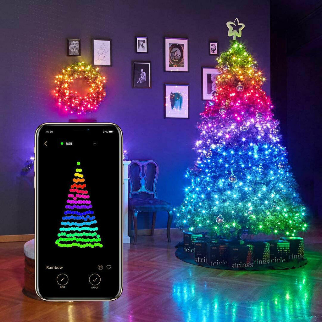 National Tree Company Kings7 Foot Slim Christmas Tree &amp; Color String Lights