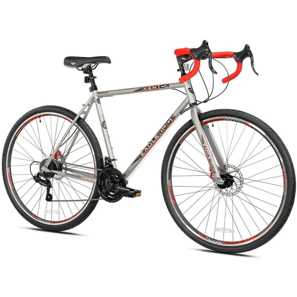 Kent 700c Eagle RidAdventure Gravel Men's LarBike,Silver/Red