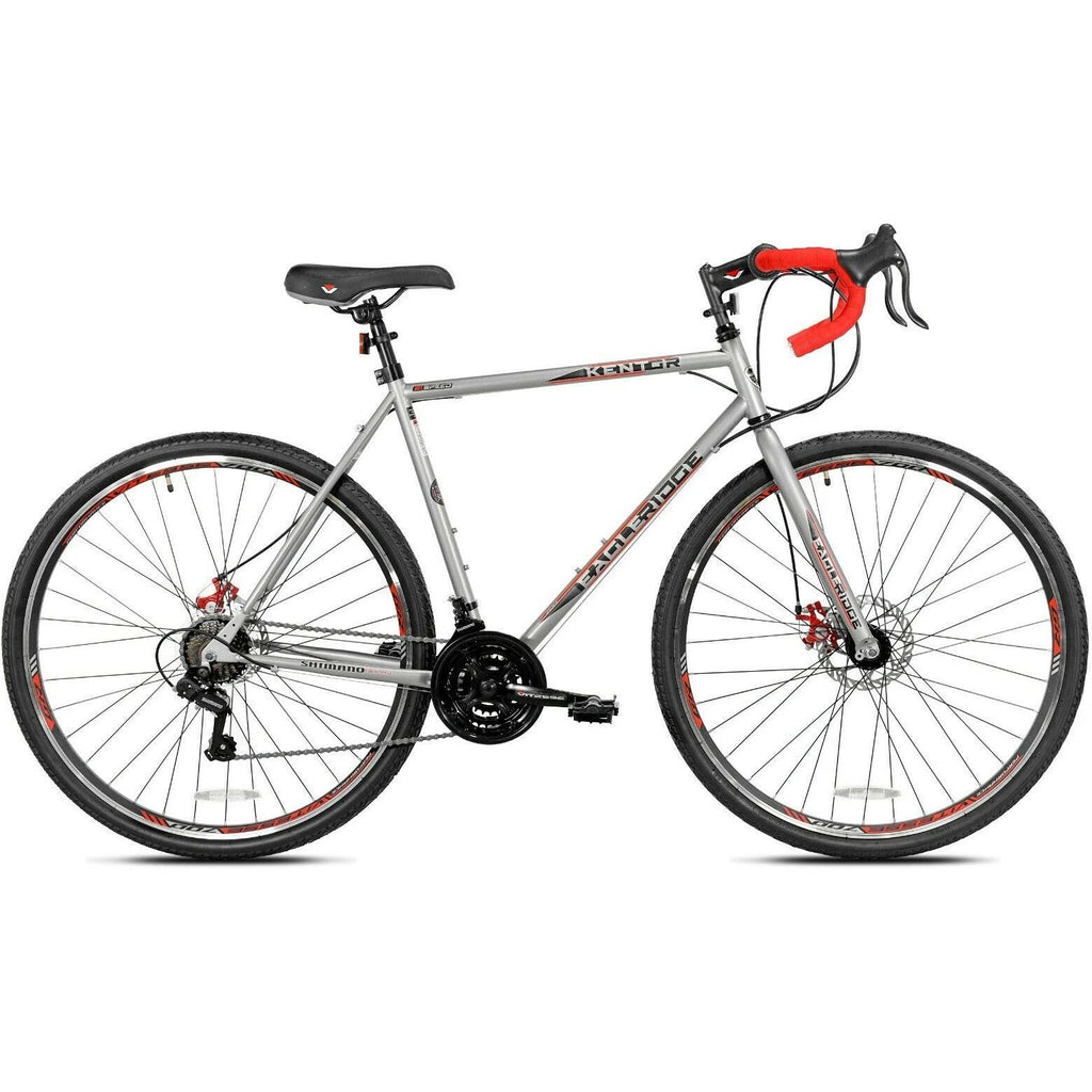 Kent 700c Eagle RidAdventure Gravel Men's LarBike,Silver/Red