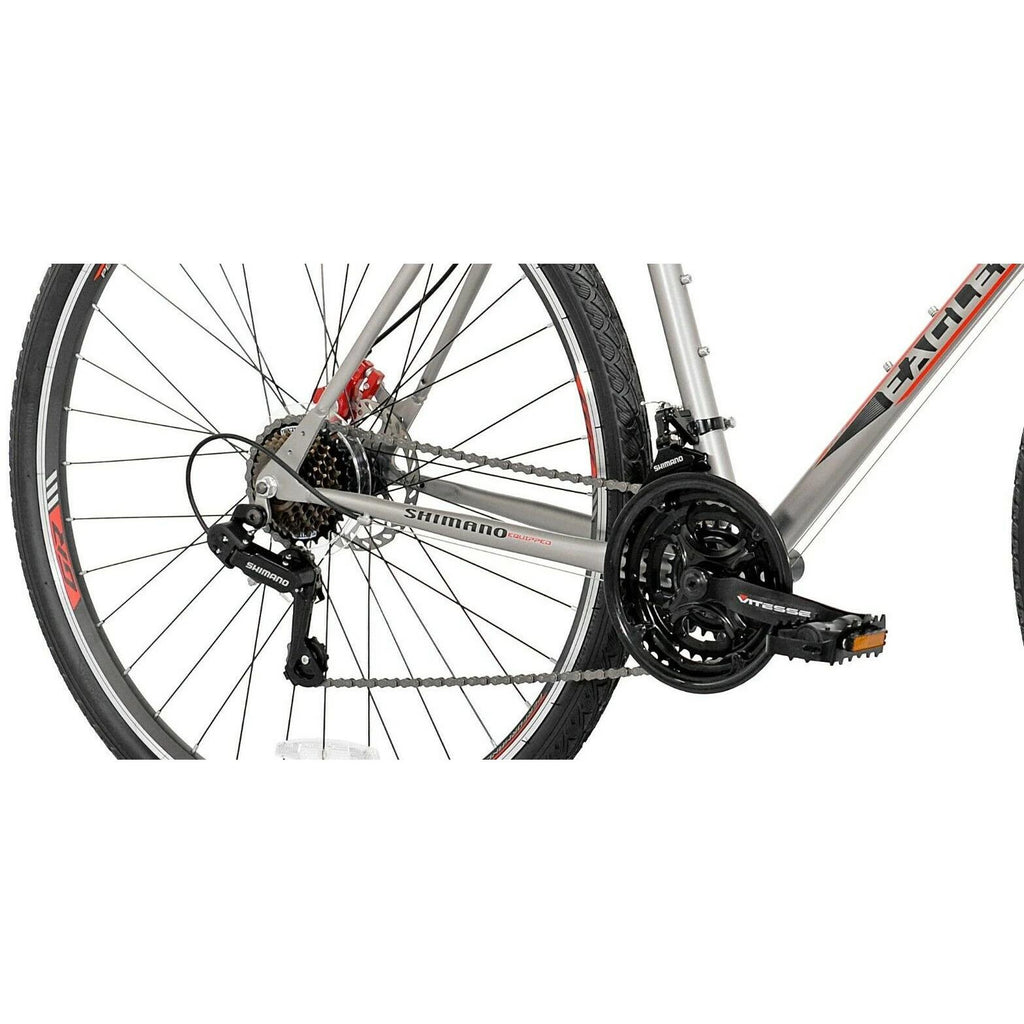 Kent 700c Eagle RidAdventure Gravel Men's LarBike,Silver/Red