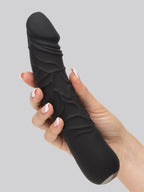 Desire Luxury Rechargeable Realistic Dildo Vibrator 6.5 Inch, Black
