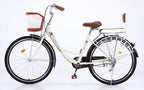 24 Inch 1 Speed Classic Retro Style Bike With Basket And Backseat , Cruiser Bike, Cruiser Bikes