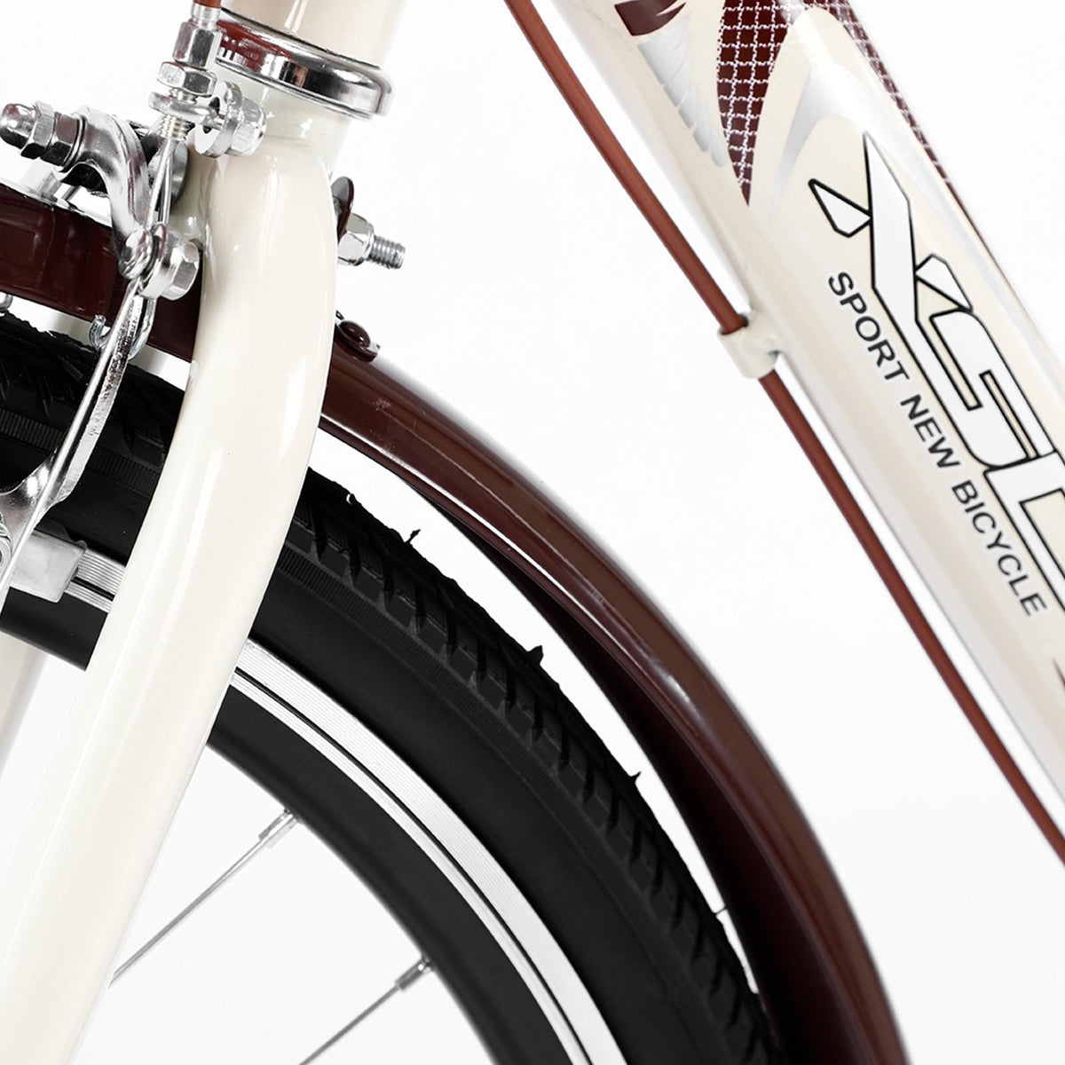 24 Inch 1 Speed Classic Retro Style Bike with Basket and Backseat , Cruiser Bike,Cruiser Bikes