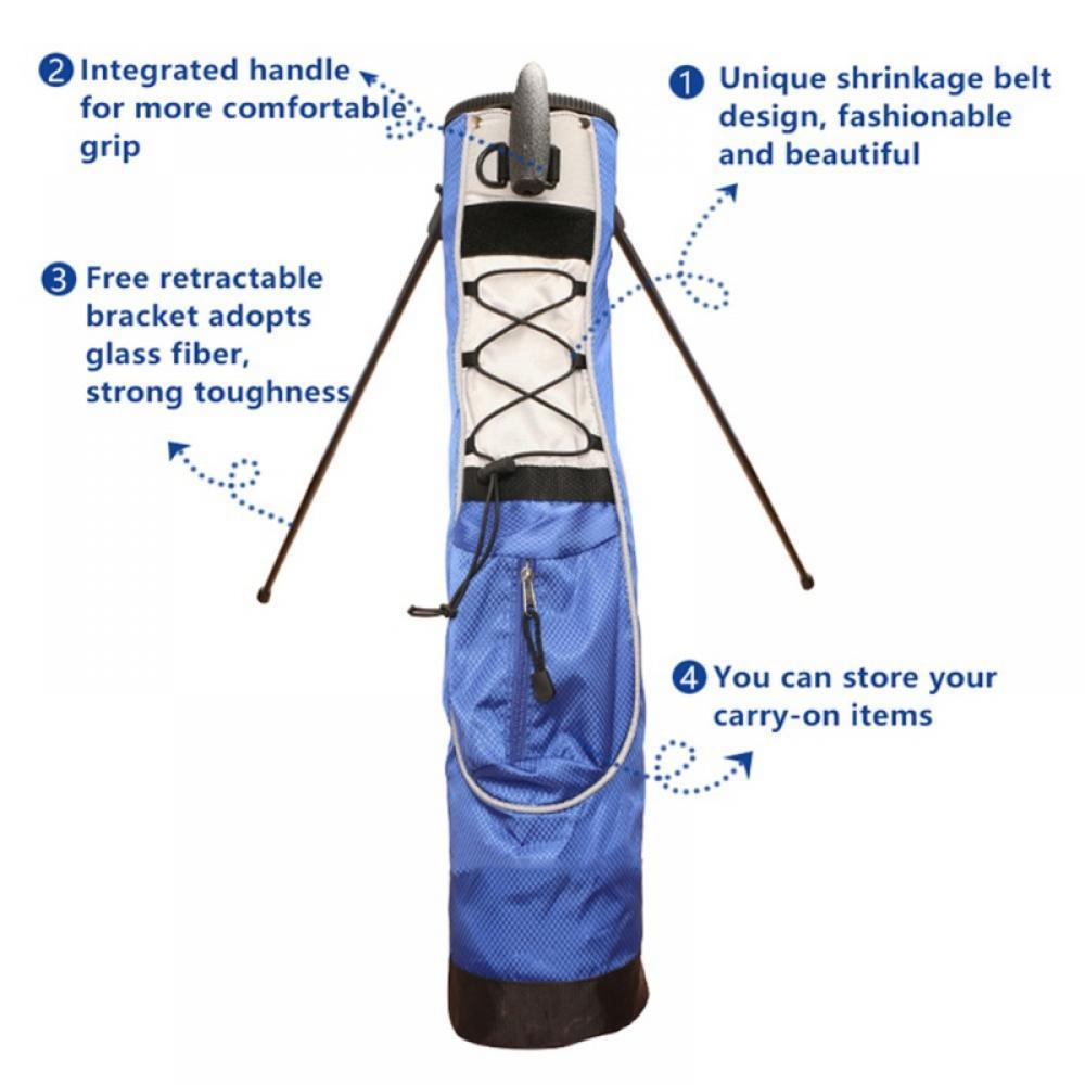 LarCapacity Portable Golf Stand Bag Standard Lightweight Waterproof Support PackaFor Outdoor Sports